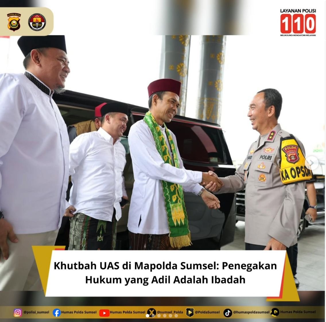 Momen Khusyuk Kapolda Sumsel & UAS di Masjid Assa’adah